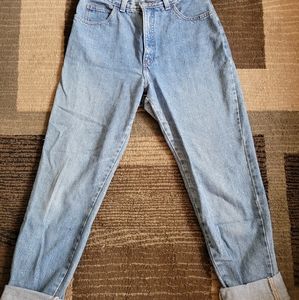 Faded blue jeans